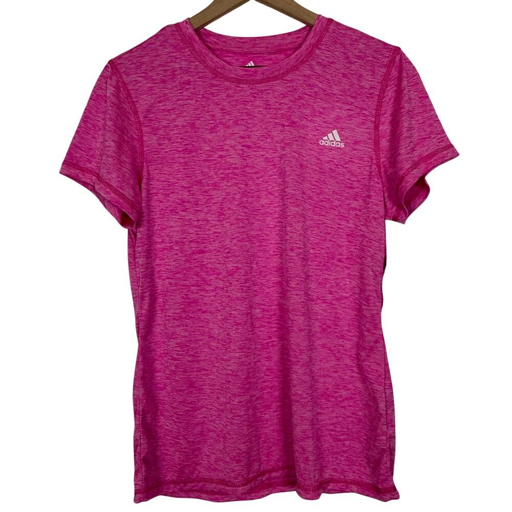 Adidas Women's Golf Tech Tee Heather Scream Pink NWT Size Medium